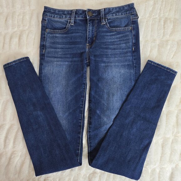 US Size 2 Long Inseam 29" American Eagle Jegging Skinny Jeans Gently Used - Picture 1 of 11